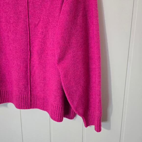 Vince Camuto Pink V-Neck Sweater Pullover Stretch Lightweight Size L - Picture 4 of 10